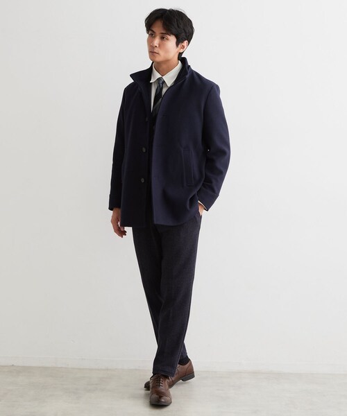 THE SHOP TK （ザ ショップ ティーケー ）の「【洗える／ビジネス兼用／2WAY】ウーリック スタンドカラーコート（その他アウター・メンズ・ネイビー/ブラック/グレー系その他2・03/02/04）」の15枚目の写真
