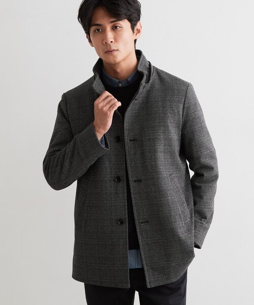 THE SHOP TK （ザ ショップ ティーケー ）の「【洗える／ビジネス兼用／2WAY】ウーリック スタンドカラーコート（その他アウター・メンズ・ネイビー/ブラック/グレー系その他2・03/02/04）」の19枚目の写真