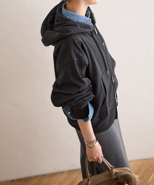 JOURNAL STANDARD(ジャーナルスタンダード)の「SWEAT HOODIE(パーカー・レディース・グレー/ブラック・FREE)」の18枚目の写真