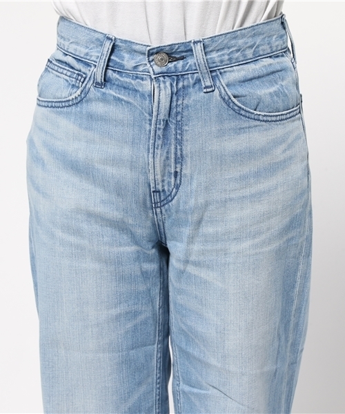 X-girl（エックスガール）の「【NYLON JAPAN掲載】DENIM BAGGY PANTS /デニムパンツ/バギー/太めシルエット/トレンド/インディゴ（デニムパンツ・レディース・インディゴブルー/ライトインディゴブルー・1/0/2）」の6枚目の写真