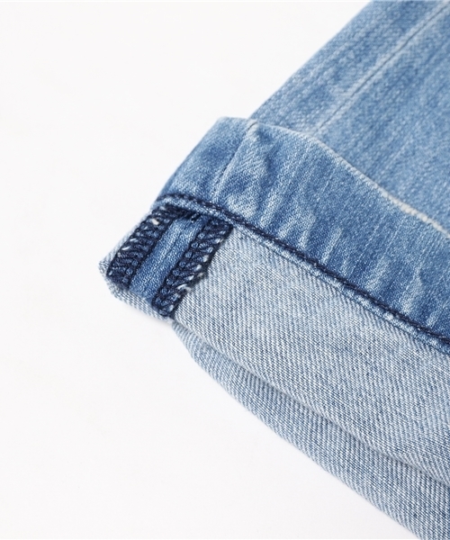 X-girl（エックスガール）の「【NYLON JAPAN掲載】DENIM BAGGY PANTS /デニムパンツ/バギー/太めシルエット/トレンド/インディゴ（デニムパンツ・レディース・インディゴブルー/ライトインディゴブルー・1/0/2）」の11枚目の写真