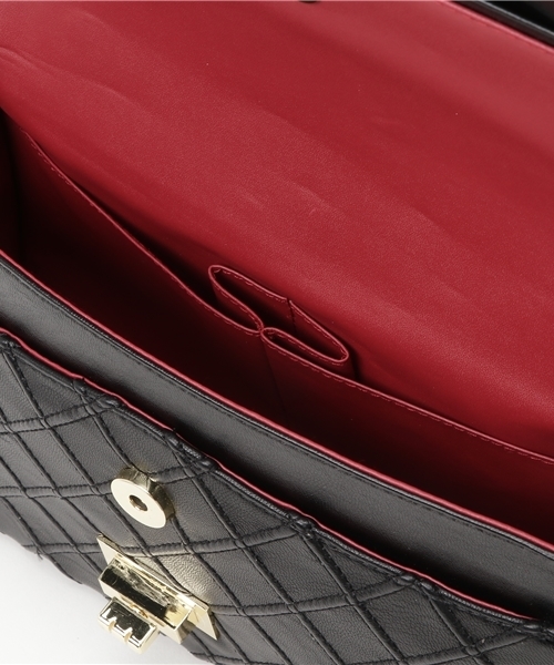 PLAIN CLOTHING(プレーンクロージング)の「ダイヤ柄ステッチバッグ【PLAIN CLOTHING】(ショルダーバッグ・レディース・ブラック/グレー・FREE)」の6枚目の写真