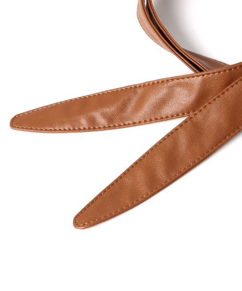 Heather（ヘザー）の「ホソサッシュベルト　748593（ベルト・レディース・ブラック/ベージュ系その他・FREE）」の4枚目の写真