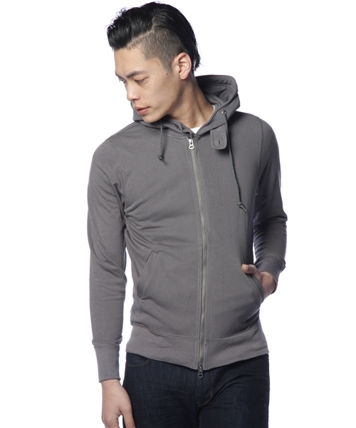 NANO universe(ナノユニバース)の「Wire Hood Zip PK パーカー(パーカー・メンズ・サーモンピンク/グレー/ネイビー/ブラック/トップグレー・SMALL/MEDIUM/LARGE)」の3枚目の写真