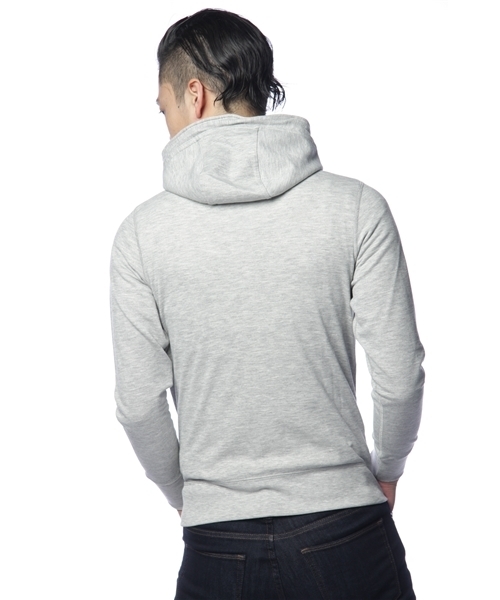 NANO universe(ナノユニバース)の「Wire Hood Zip PK パーカー(パーカー・メンズ・サーモンピンク/グレー/ネイビー/ブラック/トップグレー・SMALL/MEDIUM/LARGE)」の8枚目の写真