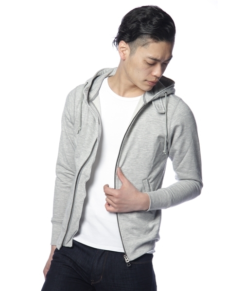 NANO universe(ナノユニバース)の「Wire Hood Zip PK パーカー(パーカー・メンズ・サーモンピンク/グレー/ネイビー/ブラック/トップグレー・SMALL/MEDIUM/LARGE)」の9枚目の写真