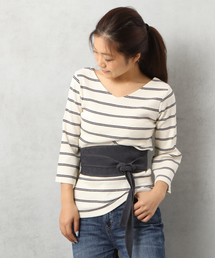 COLONY 2139 | C100テレコ2ＷＡＹぺプラム5分袖プルオーバー(Tシャツ/カットソー)