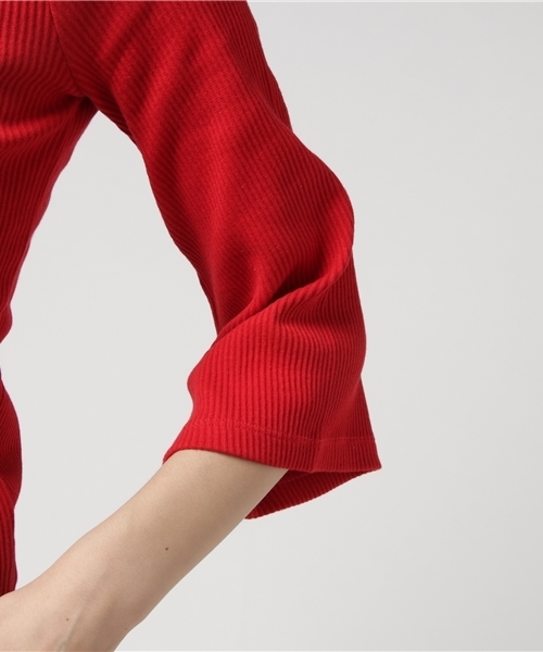 COLONY 2139（コロニートゥーワンスリーナイン）の「C100テレコ2ＷＡＹぺプラム5分袖プルオーバー（Tシャツ/カットソー・レディース・ネイビー/ブルー系その他/ホワイト/ホワイト系その他/レッド・FREE）」の10枚目の写真