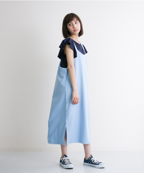 MERLOT（メルロー）の「ジャンパースカート4928（ジャンパースカート・レディース・ネイビー/ピンク/ライトブルー/カーキ・FREE）」の16枚目の写真