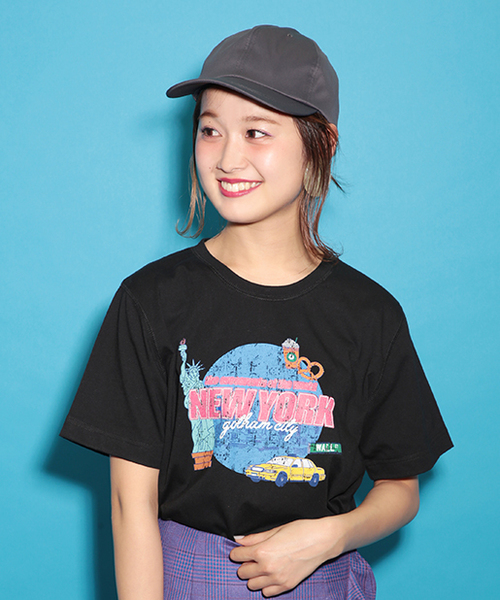 one after another NICE CLAUP（ワンアフターアナザーナイスクラップ）の「地名プリントTシャツ（Tシャツ/カットソー・レディース・イエロー/オフホワイト/ブラック・FREE）」の3枚目の写真