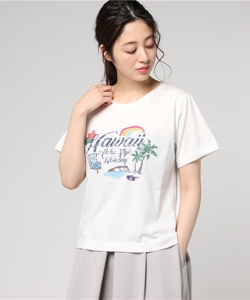 one after another NICE CLAUP（ワンアフターアナザーナイスクラップ）の「地名プリントTシャツ（Tシャツ/カットソー・レディース・イエロー/オフホワイト/ブラック・FREE）」の9枚目の写真