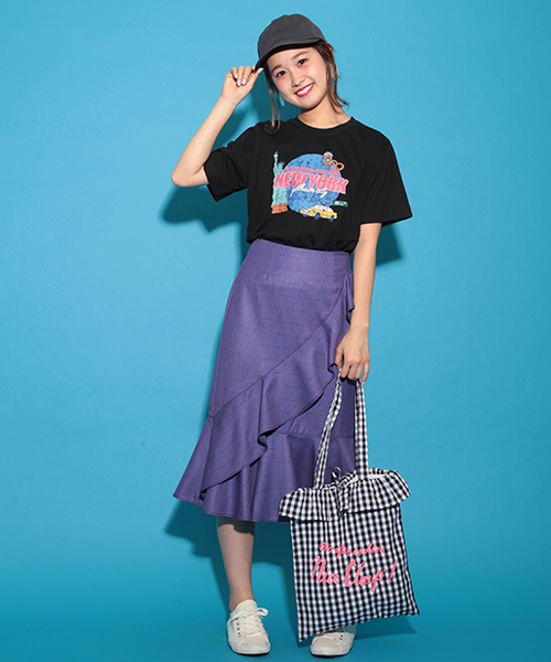one after another NICE CLAUP（ワンアフターアナザーナイスクラップ）の「地名プリントTシャツ（Tシャツ/カットソー・レディース・イエロー/オフホワイト/ブラック・FREE）」の12枚目の写真