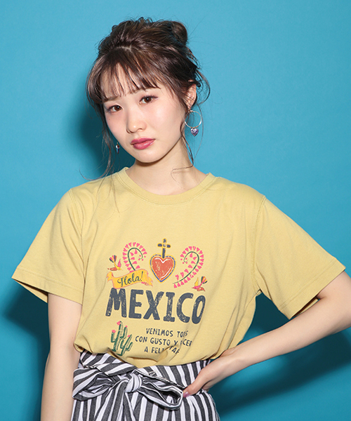 one after another NICE CLAUP（ワンアフターアナザーナイスクラップ）の「地名プリントTシャツ（Tシャツ/カットソー・レディース・イエロー/オフホワイト/ブラック・FREE）」の5枚目の写真