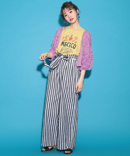 one after another NICE CLAUP（ワンアフターアナザーナイスクラップ）の「地名プリントTシャツ（Tシャツ/カットソー・レディース・イエロー/オフホワイト/ブラック・FREE）」の7枚目の写真