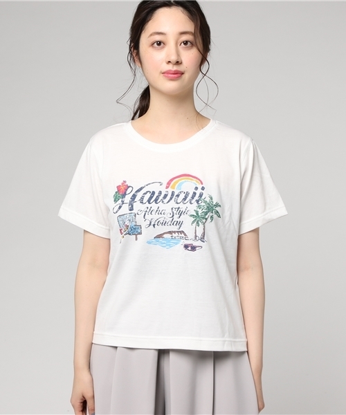 1moresheep×青りんご「わたしの航海日記☆スター袖Tシャツ」トップス 1moresheep×青りんご「わたしの航海日記☆スター袖Tシャツ」トップス