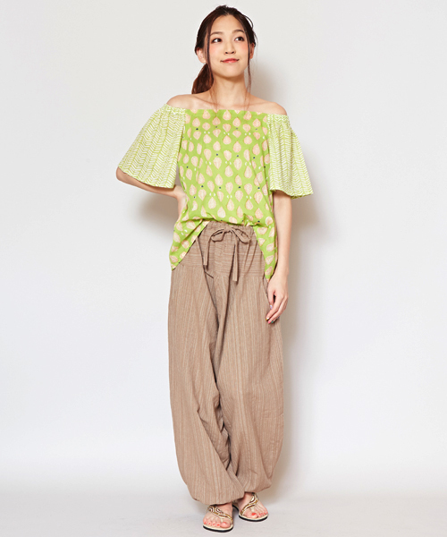 チャイハネ(チャイハネ)の「【チャイハネ】コップンサルエルパンツ(その他パンツ・レディース・ブラック/ベージュ/グリーン/パープル/レッド/ブルー・FREE)」の16枚目の写真