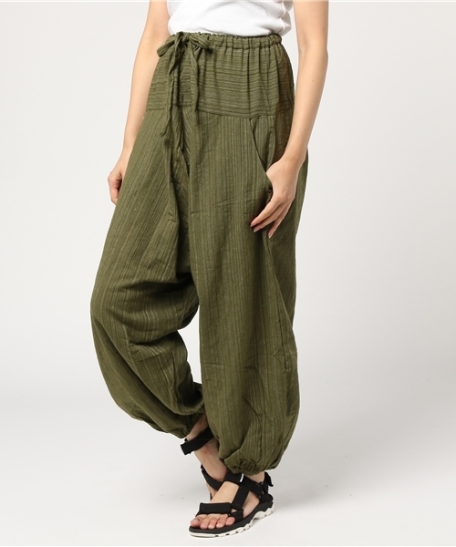 チャイハネ(チャイハネ)の「【チャイハネ】コップンサルエルパンツ(その他パンツ・レディース・ブラック/ベージュ/グリーン/パープル/レッド/ブルー・FREE)」の3枚目の写真