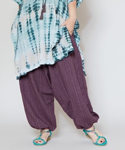 チャイハネ(チャイハネ)の「【チャイハネ】コップンサルエルパンツ(その他パンツ・レディース・ブラック/ベージュ/グリーン/パープル/レッド/ブルー・FREE)」の5枚目の写真