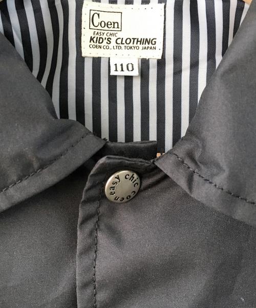 coen（コーエン）の「【coen キッズ / ジュニア】撥水コーチジャケット(100～150cm)（ナイロンジャケット・キッズ・ブラック/ダークグリーン・140/110/100/120/130/150）」の13枚目の写真