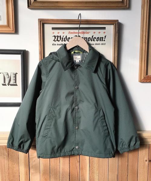 coen（コーエン）の「【coen キッズ / ジュニア】撥水コーチジャケット(100～150cm)（ナイロンジャケット・キッズ・ブラック/ダークグリーン・140/110/100/120/130/150）」の3枚目の写真