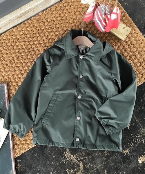 coen（コーエン）の「【coen キッズ / ジュニア】撥水コーチジャケット(100～150cm)（ナイロンジャケット・キッズ・ダークグリーン/ブラック・140/110/130/150/100/120）」の18枚目の写真