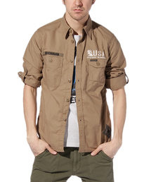 HYSTERIC GLAMOUR | USA pt 七分袖ミリタリーSH(シャツ/ブラウス)