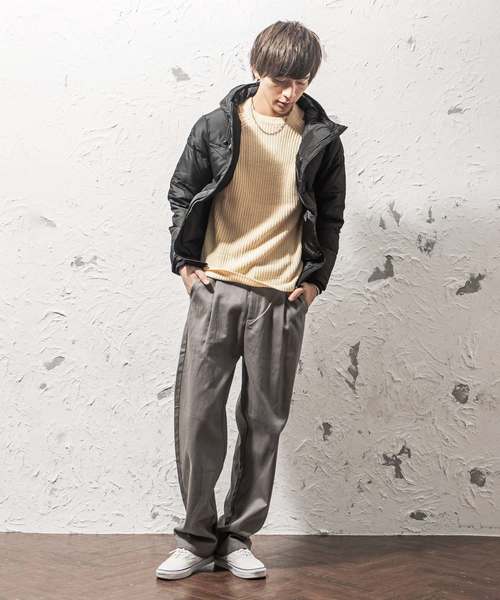 MinoriTY（マイノリティ）の「ボリュームネック中綿ジャケット（ブルゾン・メンズ・ネイビー/ブラック/ワイン/チャコール/ベージュ・M/XL/L/LL/S）」の10枚目の写真