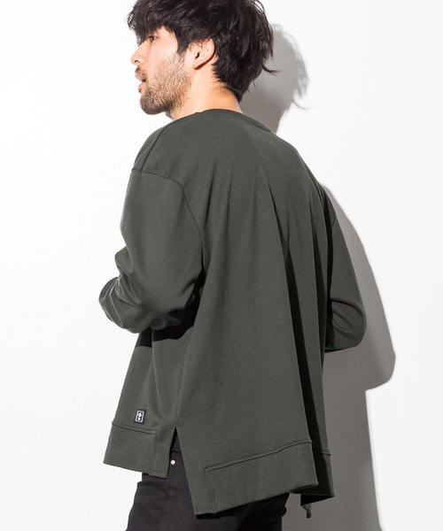 AZbyjunhashimoto_(エーゼイバイジュンハシモト)の「AZ by junhashimoto(エーゼイ バイ ジュンハシモト)オーバーサイズスウェットプルオーバー(スウェット・メンズ・ダークグリーン/オフホワイト/ブラック/トップグレー・LARGE/MEDIUM/SMALL/X-LARGE)」の7枚目の写真