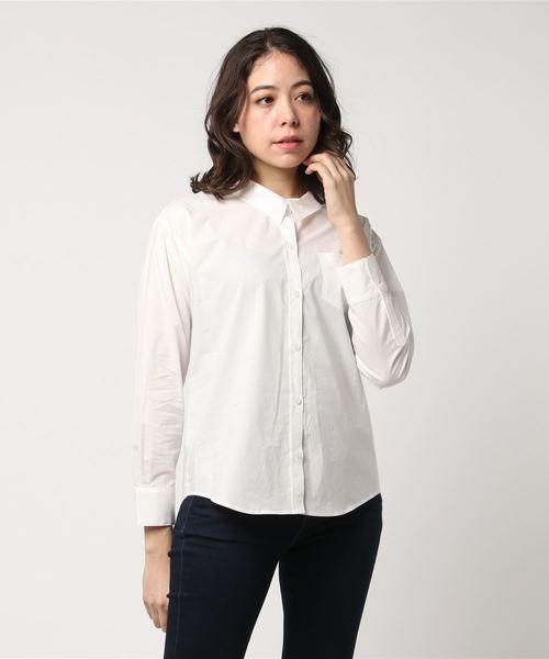 Cheek（チーク）の「80タイプライター2wayシャツ（シャツ/ブラウス・レディース・オフホワイト/サックスブルー/カーキ・MEDIUM）」の2枚目の写真