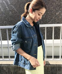 KOBE LETTUCE | 大きめシルエットが可愛い旬のGジャン！ビッグシルエットデニムジャケット/レディース/スプリングアウター/神戸レタス[O574](デニムジャケット)
