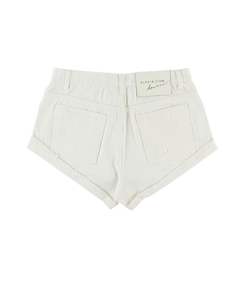 ALEXIA STAM（アリシアスタン）の「Summer Color Shorts/カラーショートパンツ（デニムパンツ・レディース・ホワイト/ブラック/インディゴブルー・S/M）」の5枚目の写真