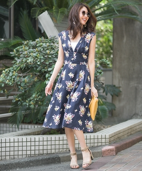 Andemiu（アンデミュウ）の「スイサイフラワーカマーワンピース790802（ワンピース・レディース・ネイビー/ブラック/イエロー・MEDIUM/SMALL）」の17枚目の写真