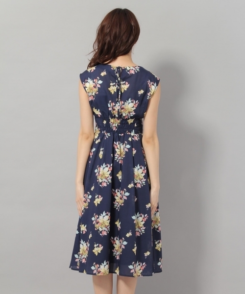 Andemiu（アンデミュウ）の「スイサイフラワーカマーワンピース790802（ワンピース・レディース・ネイビー/ブラック/イエロー・MEDIUM/SMALL）」の4枚目の写真