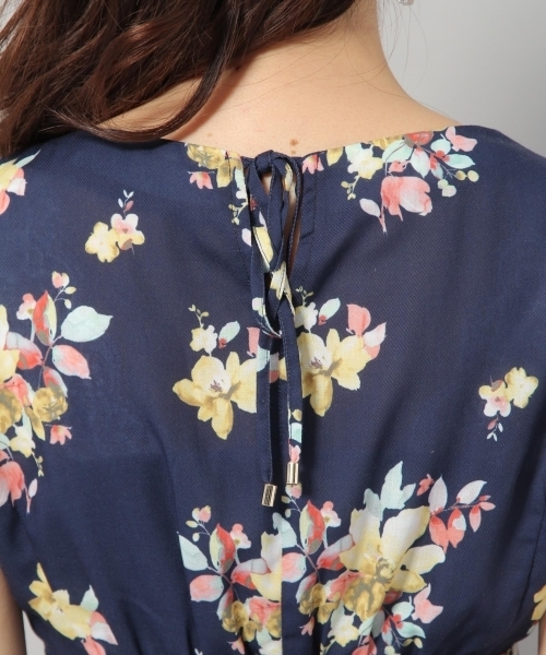 Andemiu（アンデミュウ）の「スイサイフラワーカマーワンピース790802（ワンピース・レディース・ネイビー/ブラック/イエロー・MEDIUM/SMALL）」の11枚目の写真