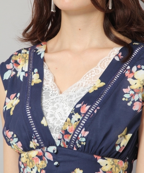 Andemiu（アンデミュウ）の「スイサイフラワーカマーワンピース790802（ワンピース・レディース・ネイビー/ブラック/イエロー・MEDIUM/SMALL）」の16枚目の写真