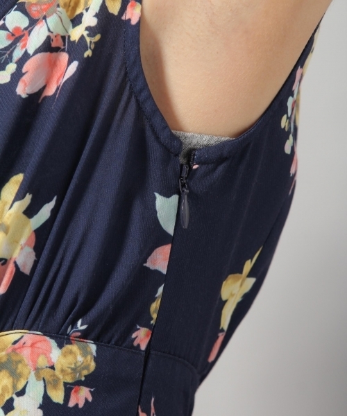 Andemiu（アンデミュウ）の「スイサイフラワーカマーワンピース790802（ワンピース・レディース・ネイビー/ブラック/イエロー・MEDIUM/SMALL）」の7枚目の写真