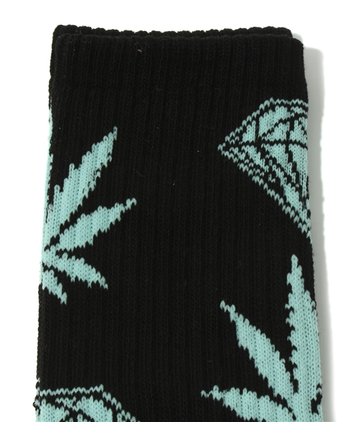 BEAMS（ビームス）の「HUF / PLANTLIFE X DIAMONDLIFE SOCKS（ソックス/靴下・メンズ・ブラック/ロイヤルブルー・ONE SIZE）」の3枚目の写真