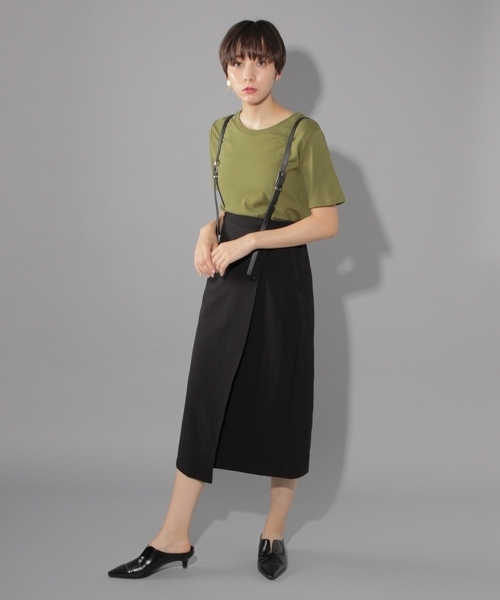 PAGEBOY（ページボーイ）の「クルーネックコットンＴシャツ（Tシャツ/カットソー・レディース・チャコールグレー/オフホワイト/ブラック/ダークブラウン/カーキ・FREE）」の17枚目の写真