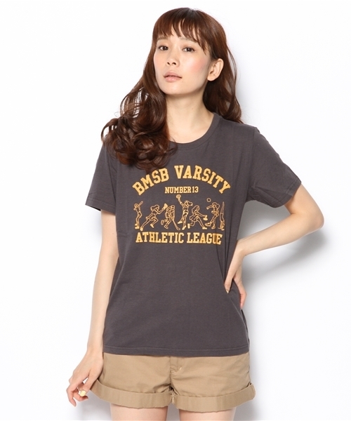 BEAMS BOY(ビームスボーイ)の「BEAMS BOY / カレッジ プリントT② ***(Tシャツ/カットソー・レディース・ホワイト/チャコールグレー・ONE SIZE)」の13枚目の写真