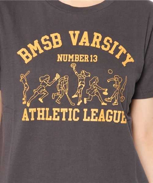 BEAMS BOY(ビームスボーイ)の「BEAMS BOY / カレッジ プリントT② ***(Tシャツ/カットソー・レディース・ホワイト/チャコールグレー・ONE SIZE)」の8枚目の写真