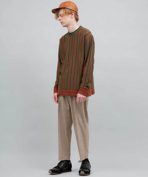 UNITED TOKYO（ユナイテッドトウキョウ）の「ダブルストライプニットプルオーバー（ニット/セーター・メンズ・ネイビー/ブラウン/オフホワイト・1/2/3）」の8枚目の写真