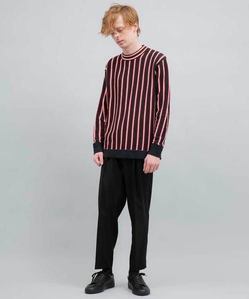 UNITED TOKYO（ユナイテッドトウキョウ）の「ダブルストライプニットプルオーバー（ニット/セーター・メンズ・ネイビー/ブラウン/オフホワイト・1/2/3）」の9枚目の写真