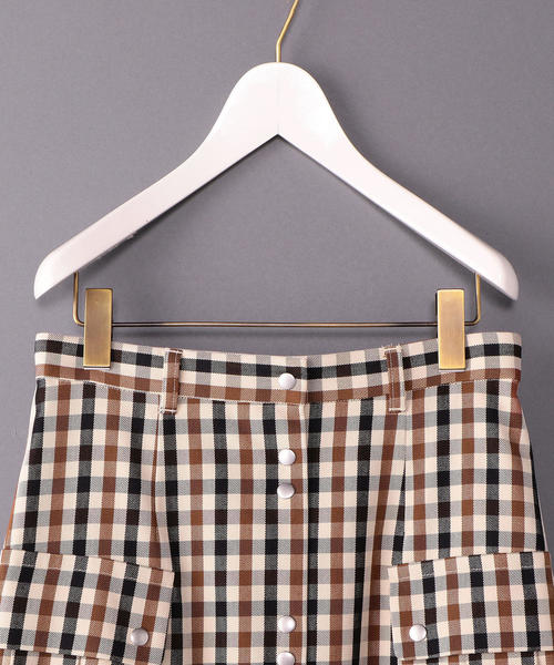 6（ロク）の「＜6(ROKU)＞CHECK OVER SKIRT/スカート（スカート）」 - WEAR 