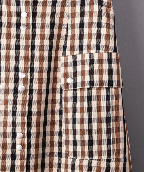 6(ROKU)＞CHECK SHIRT DRESS（6（ロク）の「＜6(ROKU)＞SQUARE DOT 
