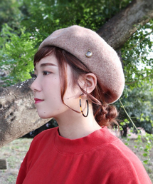 polcadot | チャームつき バスクベレー(ハンチング/ベレー帽)