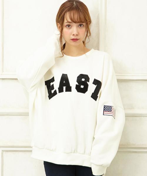 INGNI(イング)の「起毛ロゴ/BIGスウェット(スウェット・レディース・ベージュ/ネイビー/アイボリー/ボルドー/スミクロ/アイボリー系/ワイン系/ネイビー系1/ベージュ系/ブラック系その他・M)」の7枚目の写真