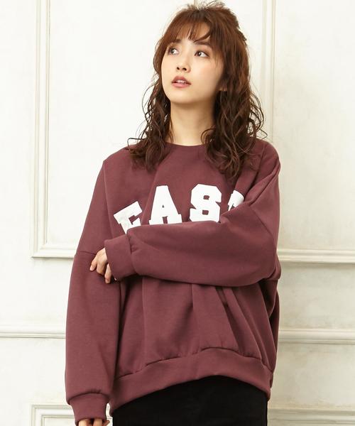 INGNI(イング)の「起毛ロゴ/BIGスウェット(スウェット・レディース・ベージュ/ネイビー/アイボリー/ボルドー/スミクロ/アイボリー系/ワイン系/ネイビー系1/ベージュ系/ブラック系その他・M)」の9枚目の写真