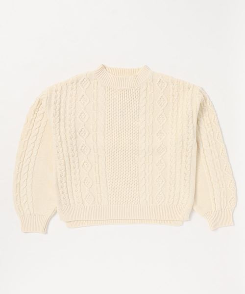 GLOBAL WORK（グローバルワーク）の「【ジュニア】洗えるハイネックニット/821624（ニット/セーター・キッズ・ホワイト/ライトブルー/ブラック・MEDIUM/LARGE）」の5枚目の写真