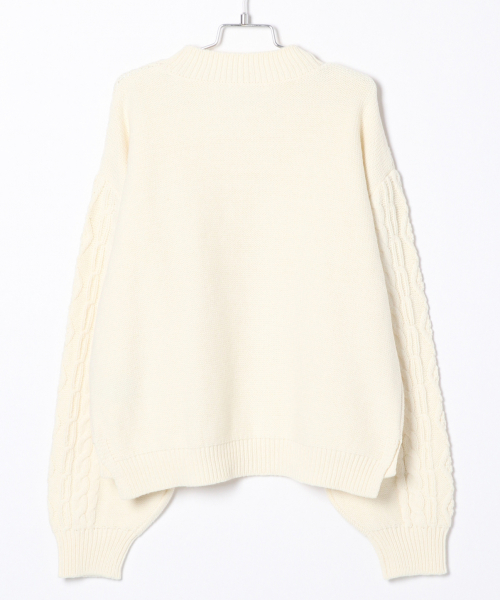 GLOBAL WORK（グローバルワーク）の「【ジュニア】洗えるハイネックニット/821624（ニット/セーター・キッズ・ホワイト/ライトブルー/ブラック・MEDIUM/LARGE）」の8枚目の写真