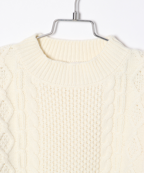 GLOBAL WORK（グローバルワーク）の「【ジュニア】洗えるハイネックニット/821624（ニット/セーター・キッズ・ホワイト/ライトブルー/ブラック・MEDIUM/LARGE）」の9枚目の写真